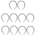 thumbnail image 1 of 10pcs de Plástico Diadema Diadema cabellero Negro Accesorios de Herramientas de Bricolaje, 1 of 8