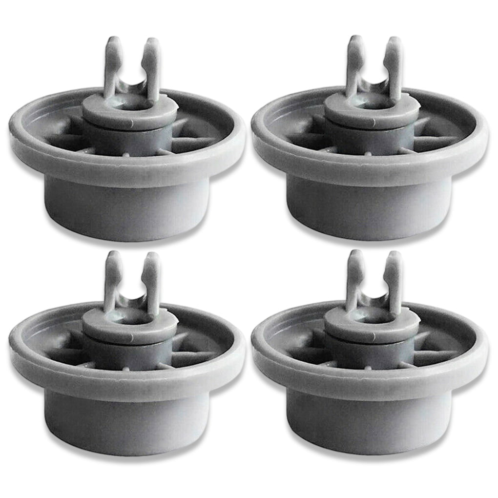for Bosch Neff & Siemens Dishwasher Lower Rail Basket Wheels x 2 Grey Rollers 