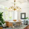 thumbnail image 5 of LovingAHome 6-Light Gold Crystal Chandelier Kitchen Island Lighting Fixture for Bedroom Living Room, 5 of 7