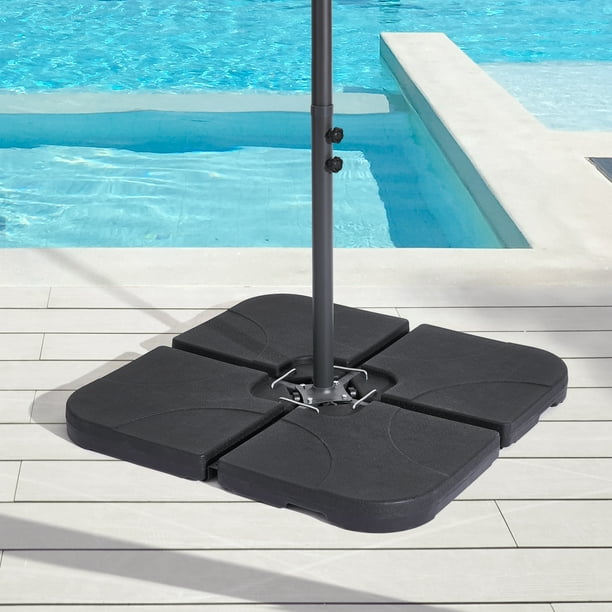 Sonerlic 176 lbs Patio Offset Cantilever Umbrella Base for 910ft