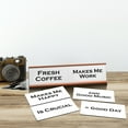 thumbnail image 3 of Fresh Coffee, Mood Meter Word Play Nameplate, Rose Gold Desk Sign, Novelty Gift Nameplate, 6 Interchangeable Tiles (2 x 8"), 3 of 3