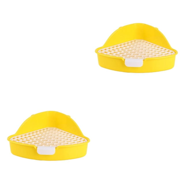 Caja de Arena para Conejos Greeniant Amarillo Pequeño 2piezas