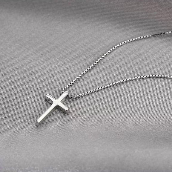 s925 sterling silver glossy cross necklace for women cross-border hottest small exquisite cold style high-end collarbone chain trend