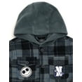 thumbnail image 4 of Disney Nightmare Before Christmas Jack Skellington Flannel Hooded Shacket with Fleece Lining Plaid Toddler to Big Kid, 4 of 5