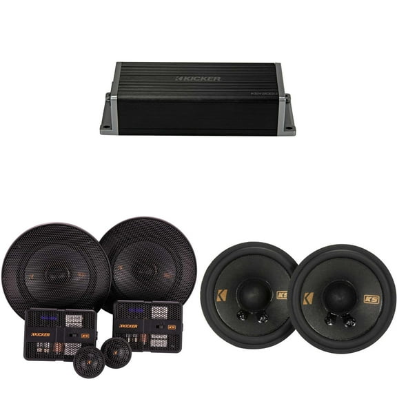 Kicker 47KEY2004 4-Channel DSP Smart Amp w/ 51KSS 5.25" & 2.75" Audio Upgrade Bundle