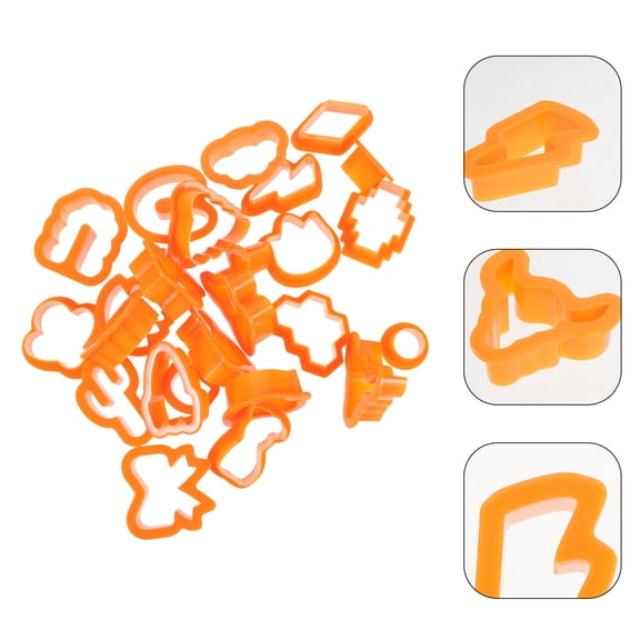 GOOHOCHY Polymer Clay Cutters Set for DIY Earrings Making Supplies with Orange Color and Various Sizes Combination