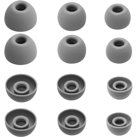 SDES-Silicone Earbuds Tips for Beats Studio Buds+/Beats Fit Pro Replacement Ear Tips for Beats Earbuds 6 Pairs Silver