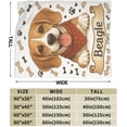 thumbnail image 2 of Beagle Blanket Beagle Gifts for Women Women Cute Dog Blanket for Dog Lovers Soft Flannel Cozy Fleece Fuzzy Plush Warm Bedding Stuff for Users Adults 60 x 80 Inch, 2 of 8