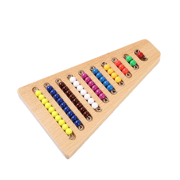 matériau des grosses perles Montessori colorées