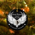 thumbnail image 3 of Personalized in Loving Memory Ceramic Ornament Christmas 2025, Frame Angel Wings Picture Memorial Ornament, Memorial Xmas Ornament Gifts, Custom Name & Photo Remembrance Christmas Ceramic Ornaments, 3 of 6