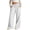 White, variant on SROBPTY Teen Girls Pants Solid Wide Leg Drawstring with Pockets Loose Trousers for 3-8Y