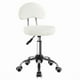 thumbnail image 1 of Taburete giratorio ajustable KKTONER de piel sintética blanca, 1 of 7