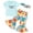 Sky Blue, variant on Xyant Toddler Western Baby Girl Clothes Cow/Horse Print Short Sleeve T-Shirt Elastic Flare Pants Headbands Set Infant Spring Outfits (Sky Blue,2-3 Years)