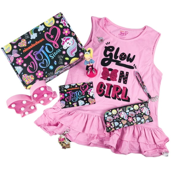 JoJo Siwa Pink Big Girl Collector's Bundle Box Set - M (10/12)