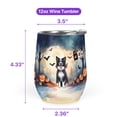 thumbnail image 5 of Happy Halloween Vampire Border Collie BOO with Pumpkins Fun and Spooky 12oz Stainless Steel Wine Tumbler Insulated Cup with Lid Borders Dog Lovers Gifts Idea - 00018, 5 of 5