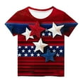 thumbnail image 6 of ZhuoLiL Girls Shirts for Kids T-Shirts Kids' Patriotic Star Print Tee - Loose Fit Short Sleeve, 6 of 6