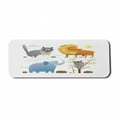 thumbnail image 1 of Cartoon Computer Mouse Pad, Exotic Animals Lion Raccoon and Koala Watercolor Design, Rectangle Non-Slip Rubber Mousepad Large, 31" x 12" Gaming Size, Multicolor, by Ambesonne, 1 of 2