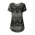 thumbnail image 5 of T-shirt Femme Col Rond Manches Courtes T-shirt Haut Imprimé Robe T-shirt, 5 of 5