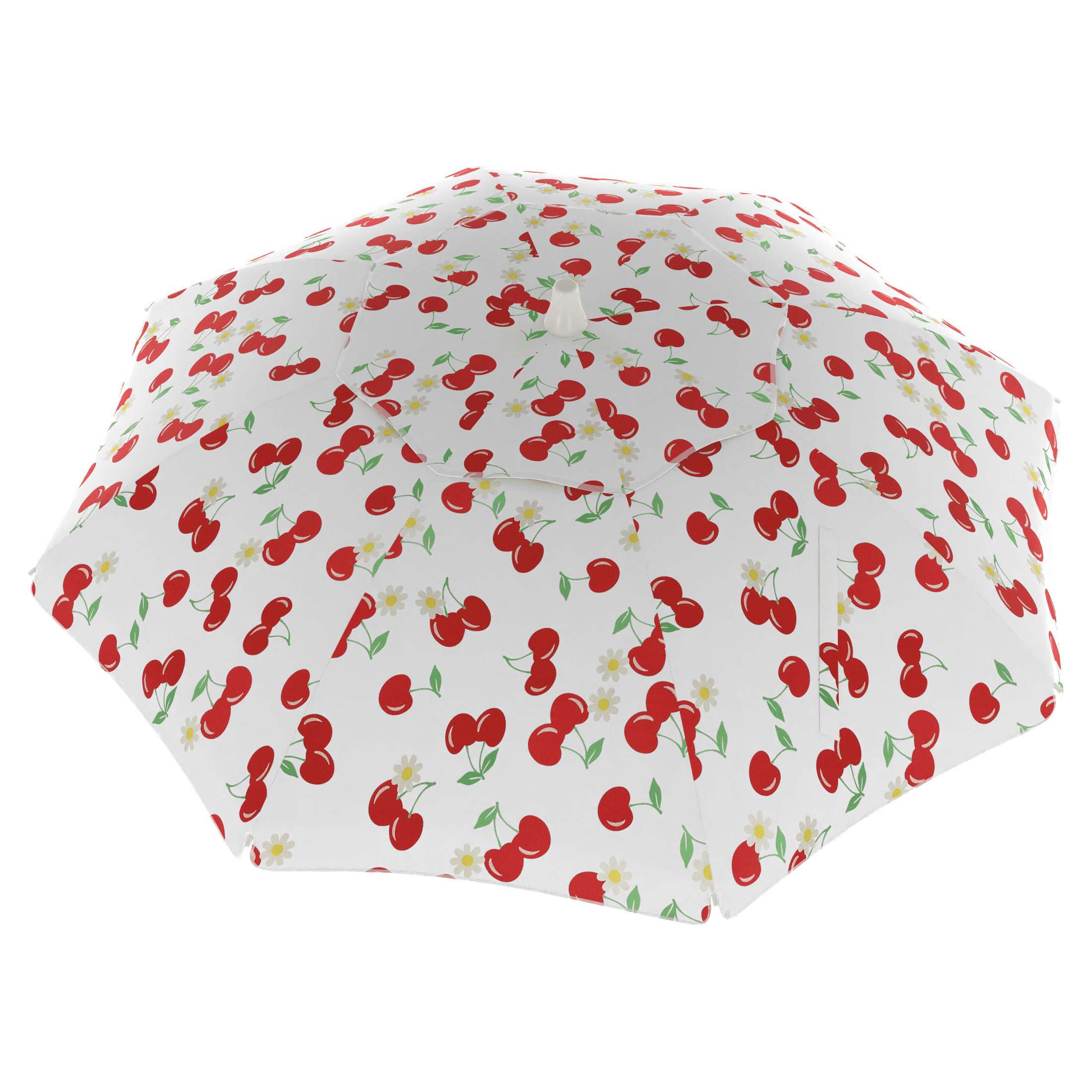Parasol de plage octogonal Cerises et marguerites 2,1 m Mainstays