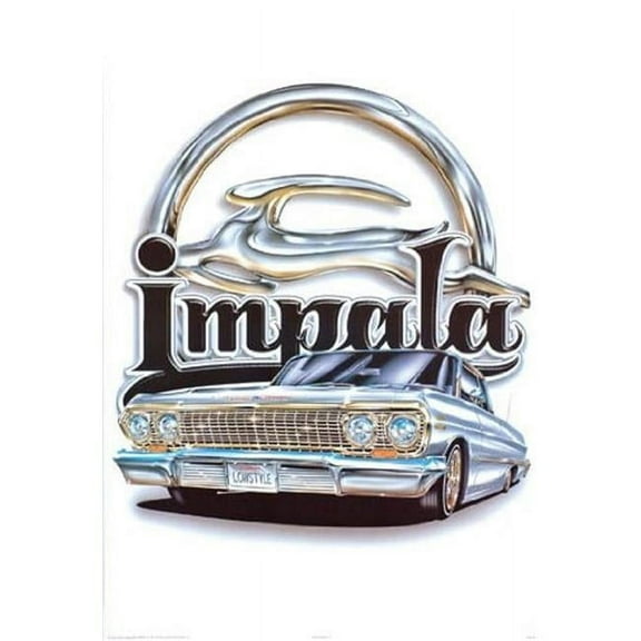 Hot Stuff 1081-08x10-LO 8 x 10 in. Impala Logo Lowrider Poster Print
