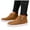 Brown, variant on Women's Suede Ankle Boots Retro Casual Flat Platform Short Boots Comfortable Non Slip Walking Shoes