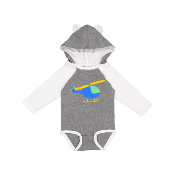 Inktastic Blue Helicopter Boys or Girls Long Sleeve Baby Bodysuit