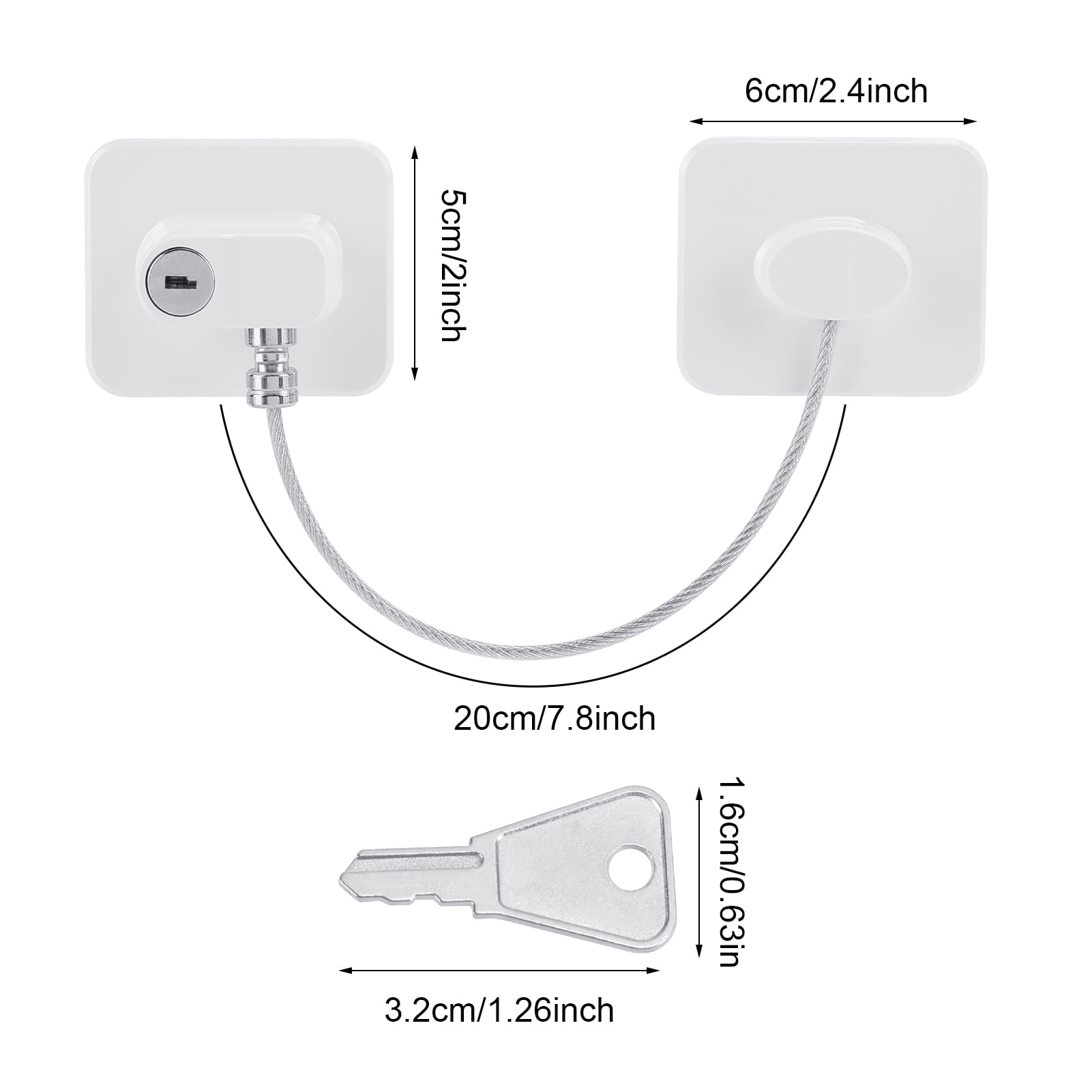 Topekada 5 Pack Refrigerator Door Lock With Keys, Freezer Lock Cabinets Lock for Toddler, Child, Adult, Multi Purpose Baby Kid Safety Deep Freezer Fridge Lock With A Key(White)