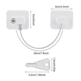 thumbnail image 2 of Topekada 5 Pack Refrigerator Door Lock With Keys, Freezer Lock Cabinets Lock for Toddler, Child, Adult, Multi Purpose Baby Kid Safety Deep Freezer Fridge Lock With A Key(White), 2 of 7