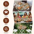 thumbnail image 6 of Sunflower Pumpkins Round Tablecloth 45-54 Inch Round Fitted Table Cloth with Elastic Edge, Fall Botanical Leaves Black Check Waterproof Table Cover Protector for Outdoor Picnic Party Dining, 6 of 6