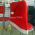 thumbnail image 2 of 1 Pcs Christmas Decorations Happy Santa Red Hat Chair Back Covers Dinner Decor, 2 of 4