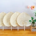 thumbnail image 3 of Pebbuoy Bamboo Hand Fans Natural Handmade Weaving Fans Lightweight Palm Leaf Fan Children And Adults Handheld Fan with 2 Size for Summer Cooling Down, 3 of 6