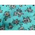 thumbnail image 4 of oneOone Cotton Poplin Aqua Blue Fabric Leaves & Floral Artistic Diy Clothing Quilting Fabric Print Fabric By Yard 42 Inch Wide, 4 of 4