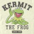 thumbnail image 2 of Men's The Muppets Kermit 1955 Collegiate Graphic Tee Beige X Large, 2 of 4