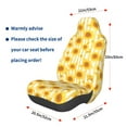 thumbnail image 3 of Daiia Yellow White Striped Sunflower Printed Car Seat Cover - Waterproof & Sweatproof - Universal Fit, Machine Washable, Non-Slip - Seat Protector for Car, Truck, SUV, Van (1 Pack), 3 of 5