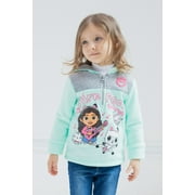 Dreamworks Gabbys Dollhouse Pandy Paws Kitty Fairy Cakey Cat Little Girls Fleece Half Zip Hoodie Toddler to Little Kid