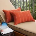 thumbnail image 4 of Sunbrella Caldwell II Orange Dotted Stripes Indoor/ Outdoor 13 x 20-inch Corded Pillow Set 12 in L x 24 in W, 4 of 5