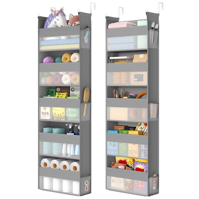 Organizador Shelf SONGMICS para colocar sobre la puerta, paquete de 2 unidades, 5 niveles, gris