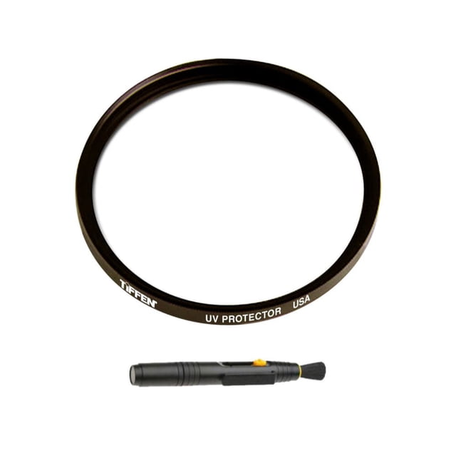 Filtro Protector UV para Lente Tiffen de 52mm con Brocha de Limpieza