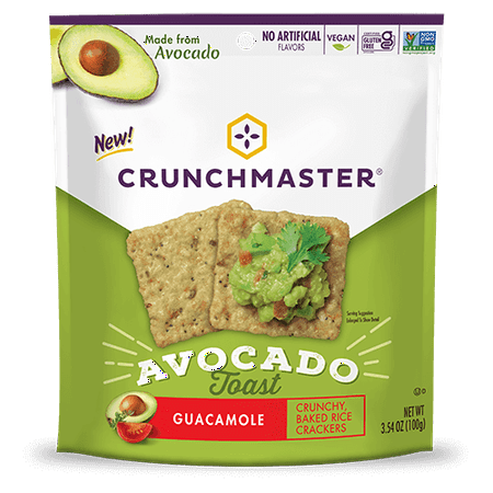 (Pack of 12), Crunchmaster Avocado Toast Crackers - Guacamole, 3.54 oz