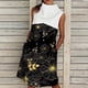 thumbnail image 2 of Vestido casual sin mangas para mujer Cuello alto Bolsillo Cremallera Empalme Estampado Pompotops ghjkhdj1247, 2 of 5