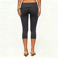 thumbnail image 5 of Yifymode Women Fold Over High Waist Capri Leggings Stretch Soft Breathable Fitted Yoga Workout Cropped Pants Casual Daily Lounge Gym Trousers, 5 of 6