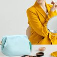 thumbnail image 5 of Bolsa de maquillaje de cuero PU,Bolsa de maquillaje pequeña,Bolsa de cosméticos de viaje,Bolsa de maquillaje portátil para mujeres y niñas, 5 of 5