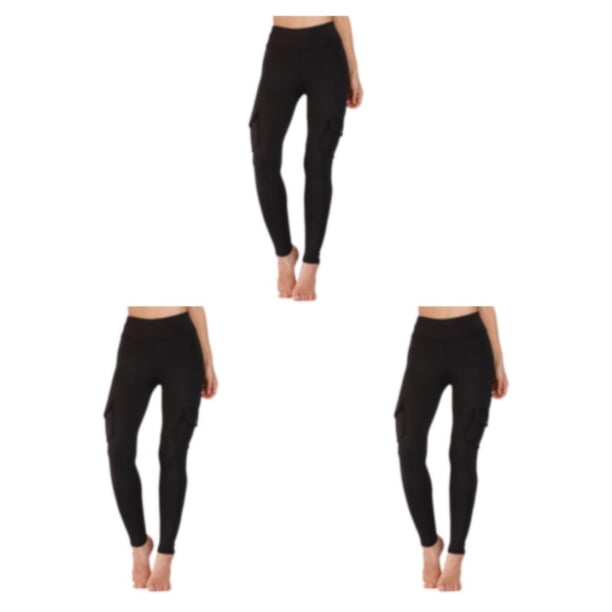 Minnieouse Pantalones cortos de yoga ajustados de cintura alta Pantalones deportivos de bolsillo Leggings deportivos casuales Running Cargo Skin Type1 NO1