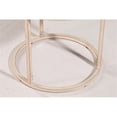 thumbnail image 4 of Hillsdale Swanson fabric Upholstered Vanity Stool in Distressed White, 4 of 9