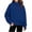 Blue, variant on (5-15Years)Full Zip up Mock Neck Sweatshirts for Girls Cute Fall Long Sleeve Basic Solid Color Atheltic Track Jackets Lightweight Comfy Stand Collar Pullover Tops with Pockets & Thumb Hole