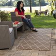 thumbnail image 3 of Ottomanson Jardin Collection Jute Backing Diamond Trellis Design Indoor/Outdoor Rug, 3 of 8