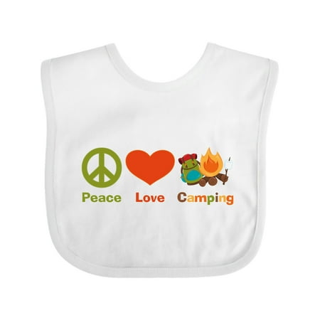 

Inktastic Peace Love Camping 2 Gift Baby Boy or Baby Girl Bib