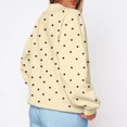 thumbnail image 3 of Bexdxz Women's Oversized Polka Dot Crewneck Sweatshirt, Soft Long Sleeve Pullover Top, Casual Y2K Fall Daily Wear Outfit Yellow M, 3 of 6
