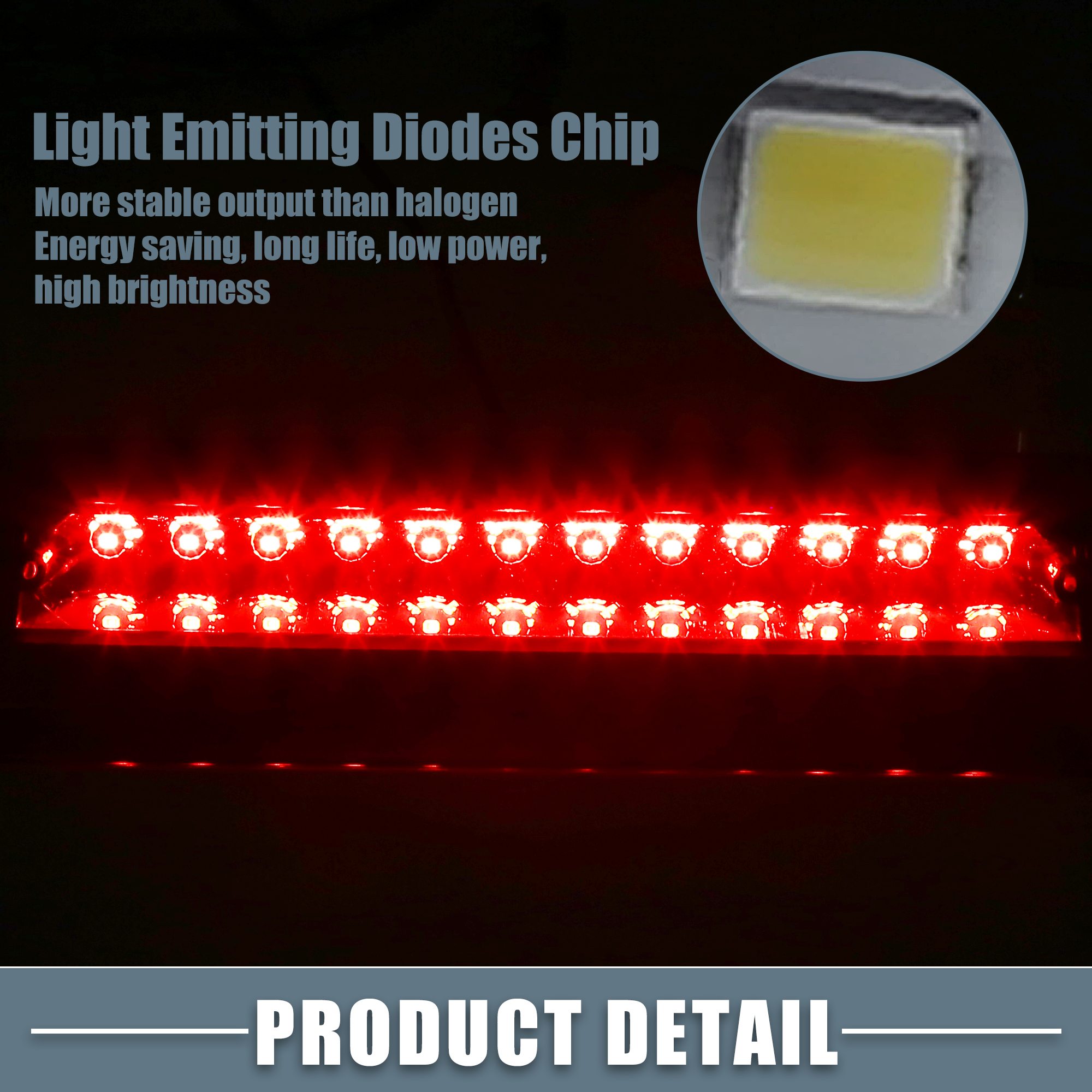 Unique Bargains LED Third Brake Stop Light for Ford Escape 2008-2012 Chrome Tone