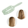 thumbnail image 6 of Unique Bargains 1 Pc Simple Portable Hollow Comb Hair Brush Green TPR, 6 of 6